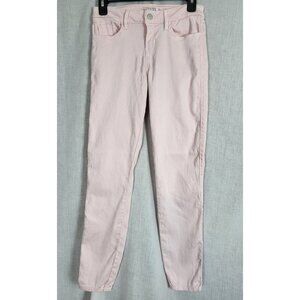 80's GUESS Skinny Ankle Jeans Women's 6 / 28 Retro Y2K Pink Blush Spring Vintage
